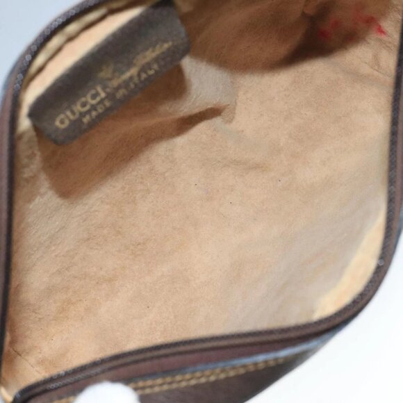 GUCCI GG Supreme Web Sherry Line Clutch Bag PVC Beige 32 014 3553 Auth 109848 - Picture 8 of 16